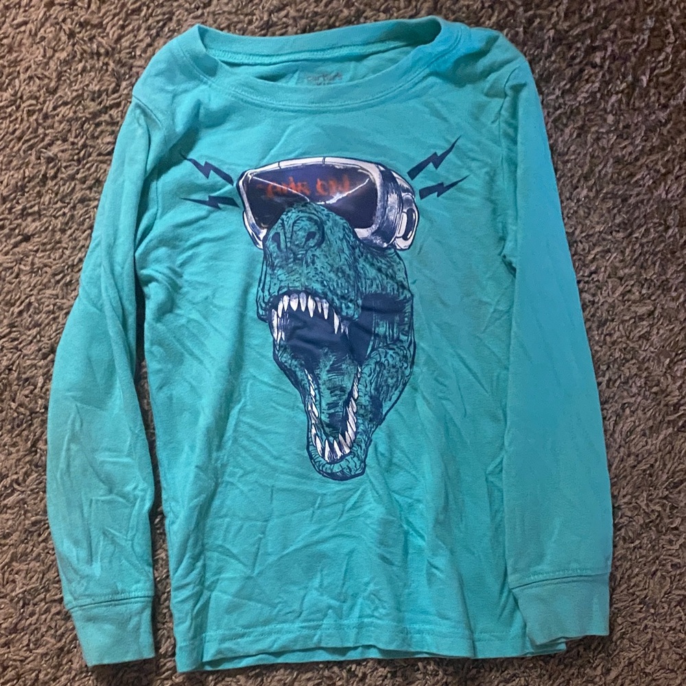 Carter's Teal Dino Long Sleeve Tee